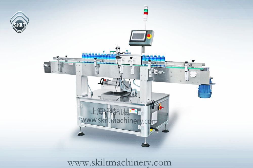 洗手液立式圆瓶贴标机 洗手液立式圆瓶贴标机