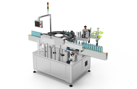 回转式高速贴标机定制图 回转式高速贴标机