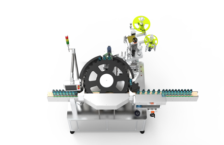 回转式高速贴标机定制图 回转式高速贴标机