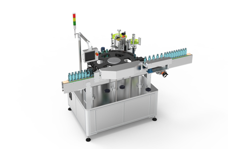 回转式高速贴标机定制图 回转式高速贴标机