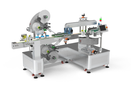 翻盖盒子上下面不干胶贴标机 翻盖盒子上下面不干胶贴标机