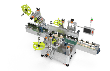 蓄电池平侧面不干胶贴标机 蓄电池平侧面不干胶贴标机