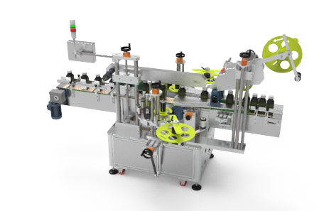 蓄电池平侧面不干胶贴标机 蓄电池平侧面不干胶贴标机