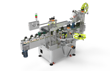 蓄电池平侧面不干胶贴标机 蓄电池平侧面不干胶贴标机