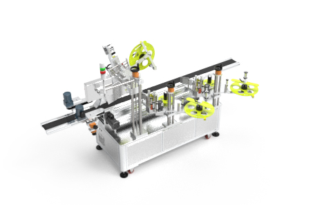 瓶子顶部及侧面不干胶贴标机 瓶子顶部及侧面不干胶贴标机